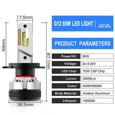 G12W-H4/H19 자동 조명 시스템 H7 H11 H4 LED 전등 램프 9006 전등 자동차용 LED 조명 램프
