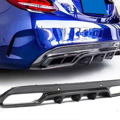 탄소섬유 후면 배머 디푸저 립으로 메르세데스 벤츠 W205 C250 스포츠를 업그레이드하십시오.