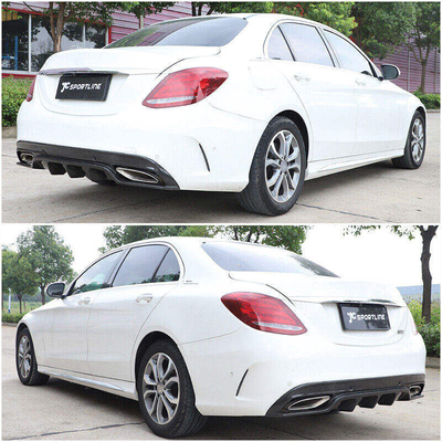 탄소섬유 후면 배머 디푸저 립으로 메르세데스 벤츠 W205 C250 스포츠를 업그레이드하십시오.