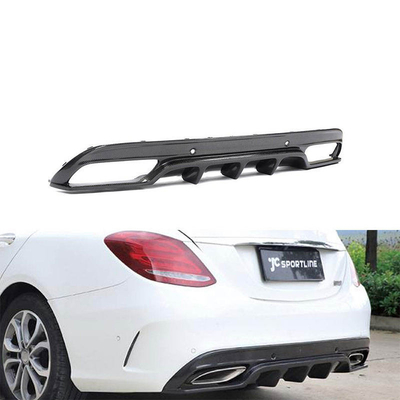 탄소섬유 후면 배머 디푸저 립으로 메르세데스 벤츠 W205 C250 스포츠를 업그레이드하십시오.