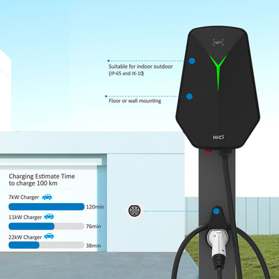 월박스 타입 2 EV 월 충전기 32A 400V AC 충전기 충전장 충전점 7KW 주차장