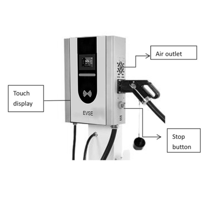 GBT형 고속 EV 충전기 DC 벽 충전기 등급 전류 0-200A 출력 전력 20kW