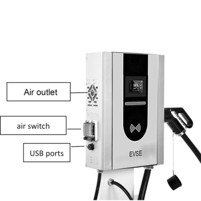 GBT형 고속 EV 충전기 DC 벽 충전기 등급 전류 0-200A 출력 전력 20kW