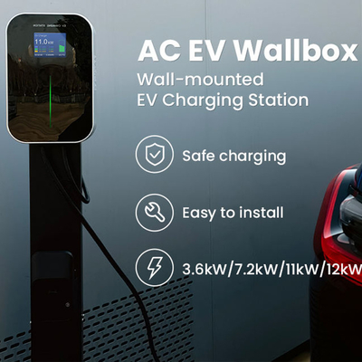 IP66 방수 16A 3단계 11Kw EV 충전기 2형 바닥에 장착된 충전소