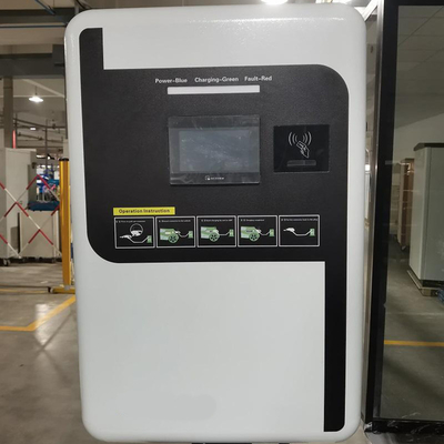3.5 인치 LCD 디스플레이 60KW EV 벽 충전기 Wallbox AC 벽 장착 자동차 충전 스테이션