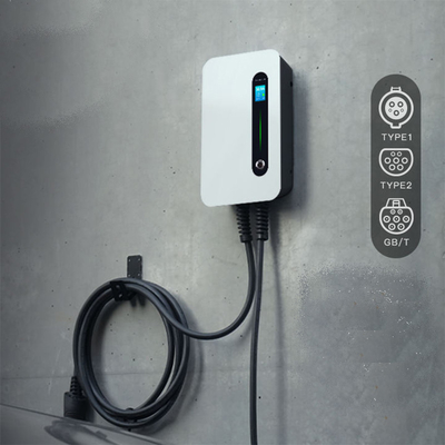 테슬라 인터페이스 표준 벽에 장착된 성능용 32A 7KW 전기 자동차 충전기