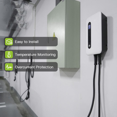 테슬라 인터페이스 표준 벽에 장착된 성능용 32A 7KW 전기 자동차 충전기