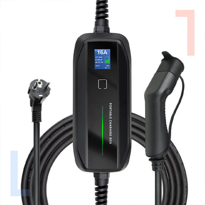IP67 3.6kw 타입 1/ 타입 2 16A 플러그 전기 차량 자동차 충전기 내구성 물질