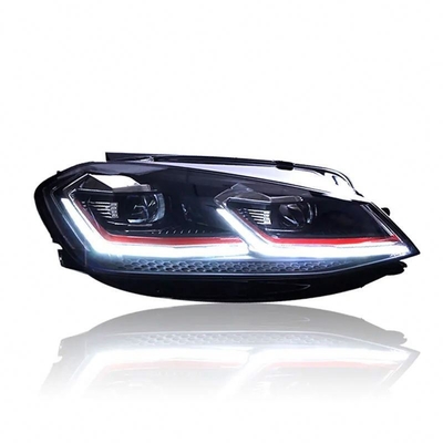 폭스바겐 골프 7 Mk7 2013-2020 전 LED 전등 빨간 줄무늬 동적 전용 램프 조립