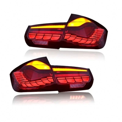 드래곤 스케일 룩 LED 스트리머 뒷등 수정 BMW 3 시리즈 F30 F35 13-15