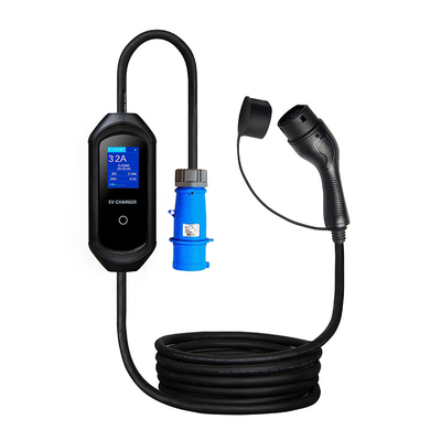 7KW 16A 32A 3 플러그 조절 가능한 휴대용 EV 충전기 2형 전기 차량 자동차 충전기