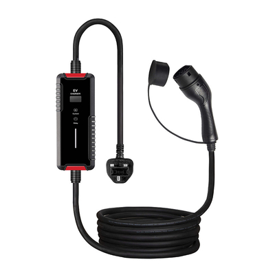 휴대용 스마트 EV 충전기 LCD 디스플레이 0.96'' SAE J1772 타입 1 충전 시스템 스테이션