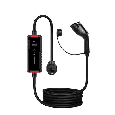 휴대용 스마트 EV 충전기 LCD 디스플레이 0.96'' SAE J1772 타입 1 충전 시스템 스테이션