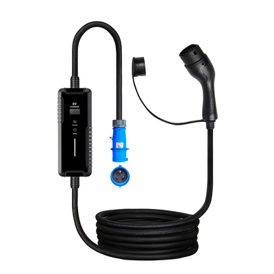 휴대용 스마트 EV 충전기 LCD 디스플레이 0.96'' SAE J1772 타입 1 충전 시스템 스테이션