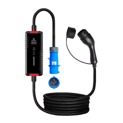 휴대용 스마트 EV 충전기 LCD 디스플레이 0.96'' SAE J1772 타입 1 충전 시스템 스테이션