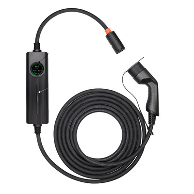 16.5KW 휴대용 EV 충전기 화면 디스플레이와 연결 타입 2 모델 3