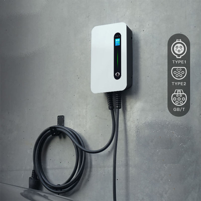 테슬라 인터페이스 표준 Oem Odm Sae J1772 IP 66 등급으로 32A EV 벽에 장착된 충전기